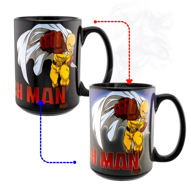 JUST FUNKY One Punch Man Heat Changing 16oz Ceramic Coffee Mug - Image 1
